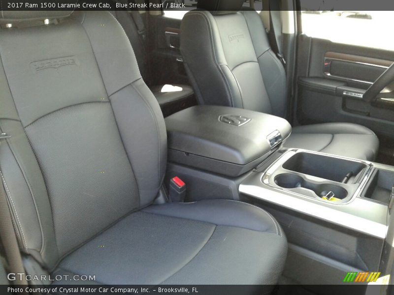 Blue Streak Pearl / Black 2017 Ram 1500 Laramie Crew Cab