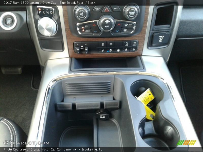 Blue Streak Pearl / Black 2017 Ram 1500 Laramie Crew Cab