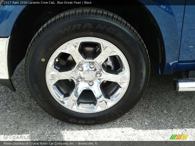 Blue Streak Pearl / Black 2017 Ram 1500 Laramie Crew Cab