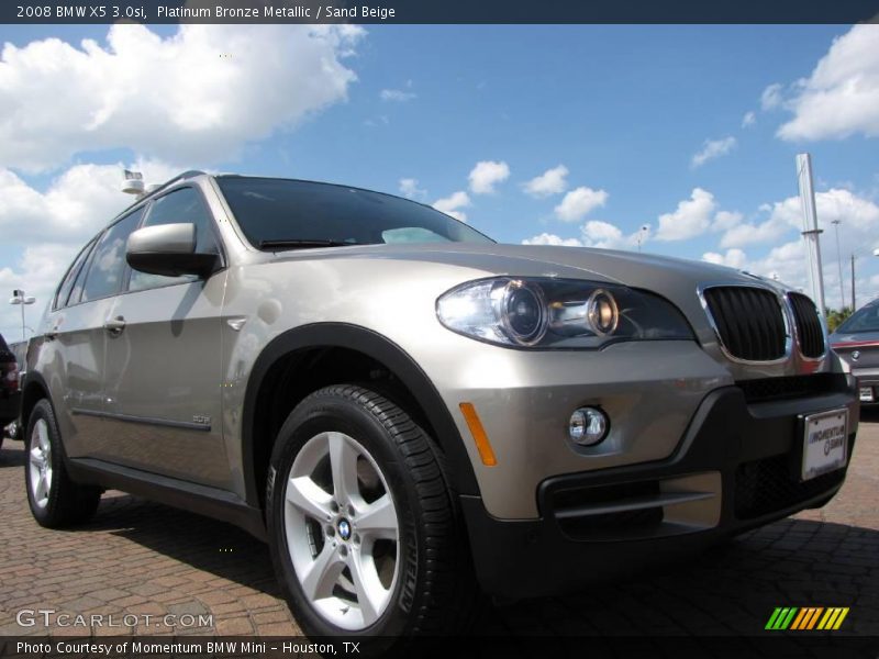 Platinum Bronze Metallic / Sand Beige 2008 BMW X5 3.0si