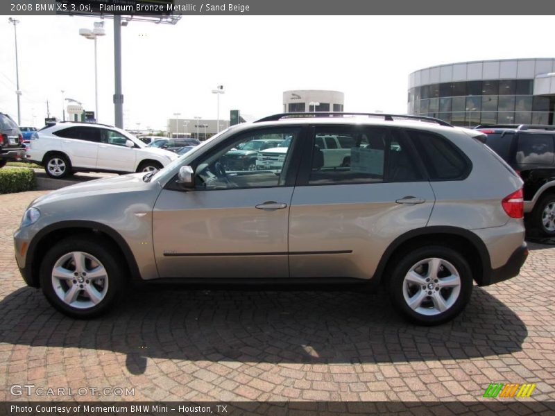 Platinum Bronze Metallic / Sand Beige 2008 BMW X5 3.0si