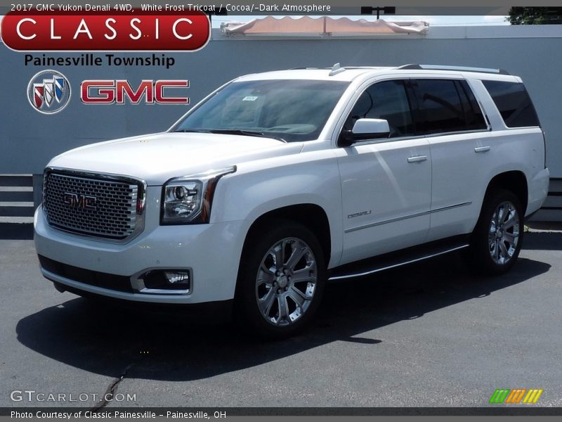 White Frost Tricoat / Cocoa/­Dark Atmosphere 2017 GMC Yukon Denali 4WD