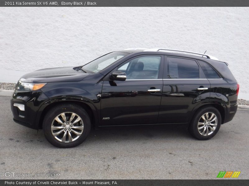 Ebony Black / Black 2011 Kia Sorento SX V6 AWD