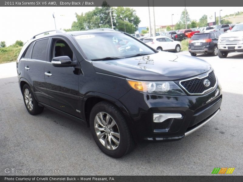 Ebony Black / Black 2011 Kia Sorento SX V6 AWD