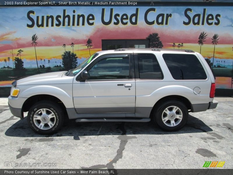 Silver Birch Metallic / Medium Parchment Beige 2003 Ford Explorer Sport XLT