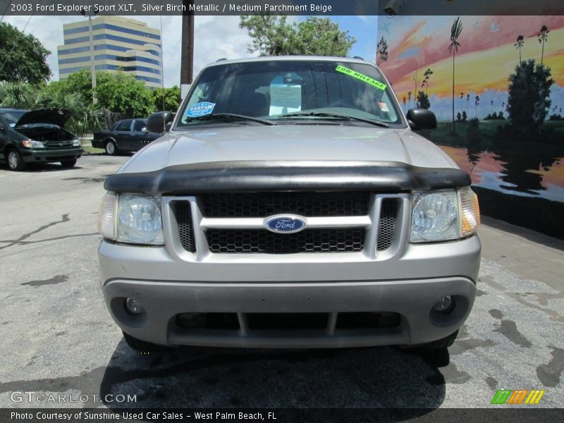 Silver Birch Metallic / Medium Parchment Beige 2003 Ford Explorer Sport XLT