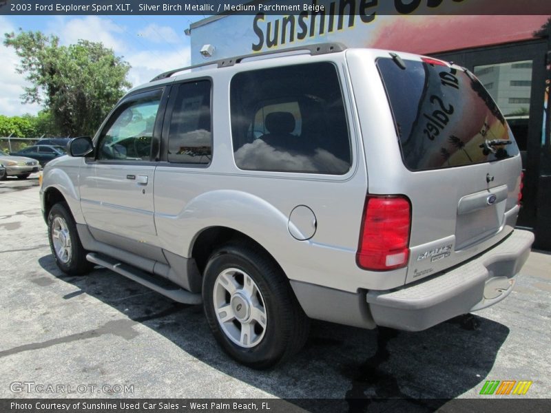 Silver Birch Metallic / Medium Parchment Beige 2003 Ford Explorer Sport XLT