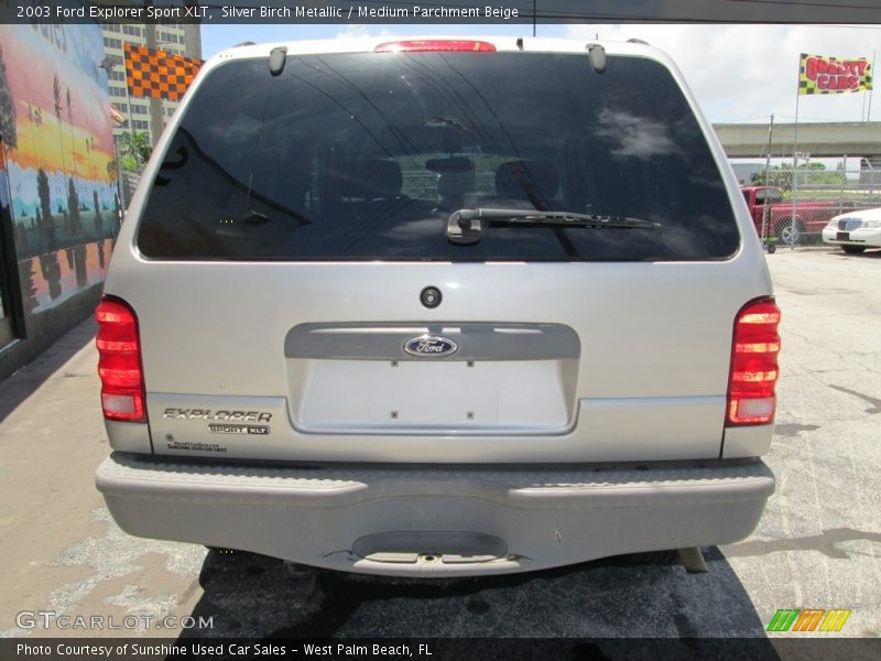 Silver Birch Metallic / Medium Parchment Beige 2003 Ford Explorer Sport XLT