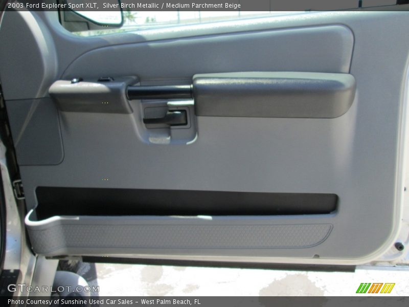 Silver Birch Metallic / Medium Parchment Beige 2003 Ford Explorer Sport XLT
