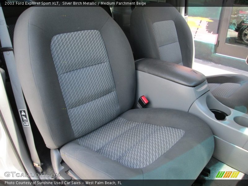 Silver Birch Metallic / Medium Parchment Beige 2003 Ford Explorer Sport XLT