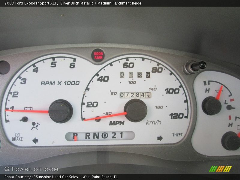 Silver Birch Metallic / Medium Parchment Beige 2003 Ford Explorer Sport XLT