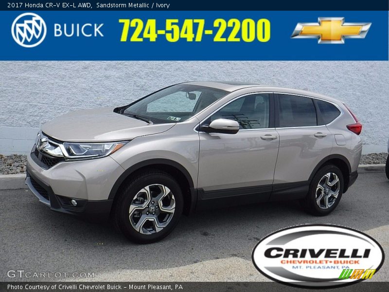 Sandstorm Metallic / Ivory 2017 Honda CR-V EX-L AWD