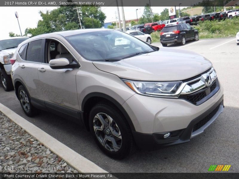 Sandstorm Metallic / Ivory 2017 Honda CR-V EX-L AWD