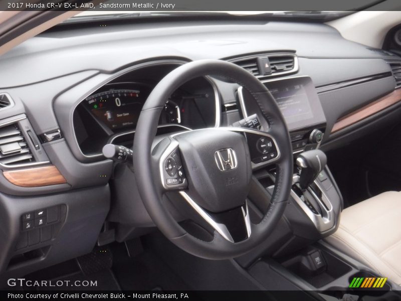 Sandstorm Metallic / Ivory 2017 Honda CR-V EX-L AWD