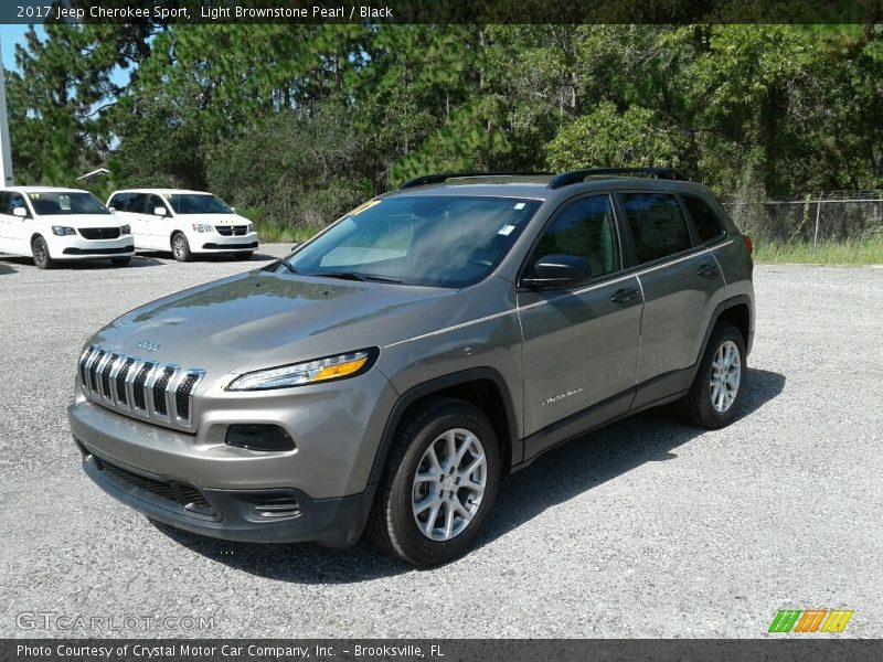 Light Brownstone Pearl / Black 2017 Jeep Cherokee Sport