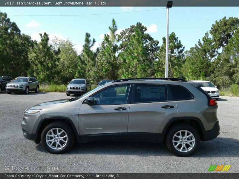 Light Brownstone Pearl / Black 2017 Jeep Cherokee Sport