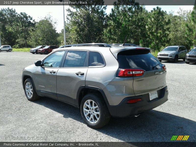 Light Brownstone Pearl / Black 2017 Jeep Cherokee Sport