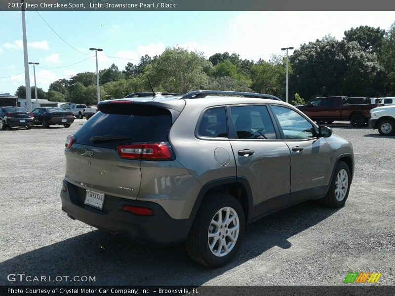 Light Brownstone Pearl / Black 2017 Jeep Cherokee Sport