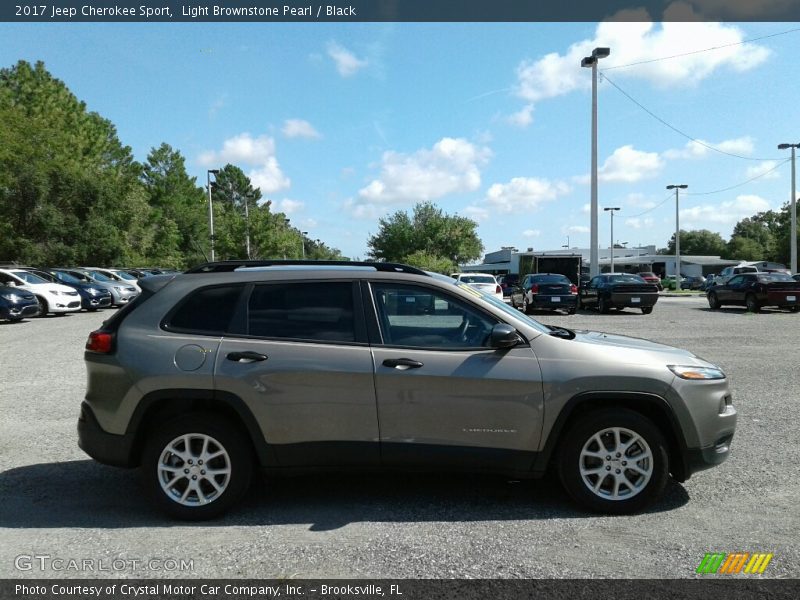 Light Brownstone Pearl / Black 2017 Jeep Cherokee Sport