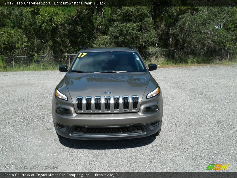 Light Brownstone Pearl / Black 2017 Jeep Cherokee Sport