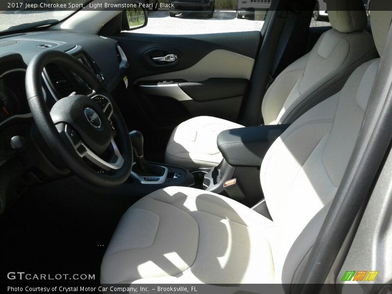 Light Brownstone Pearl / Black 2017 Jeep Cherokee Sport