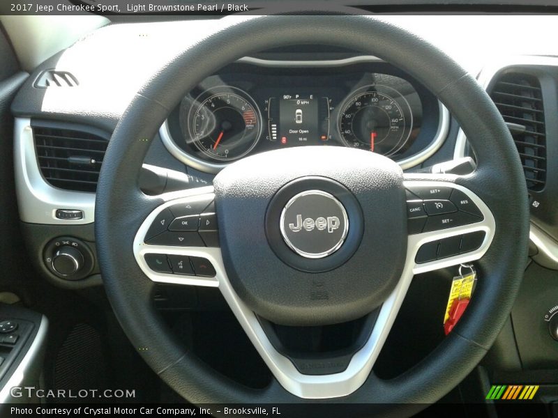 Light Brownstone Pearl / Black 2017 Jeep Cherokee Sport