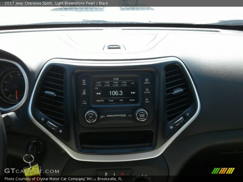 Light Brownstone Pearl / Black 2017 Jeep Cherokee Sport