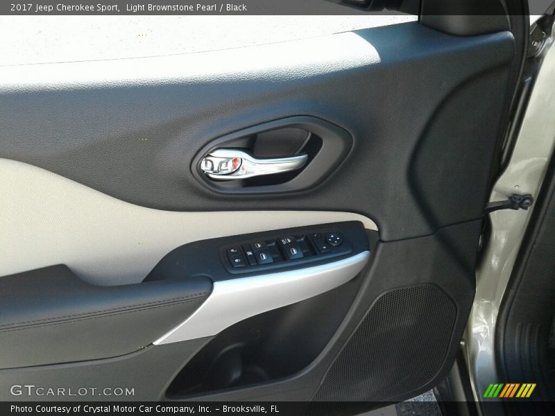 Light Brownstone Pearl / Black 2017 Jeep Cherokee Sport