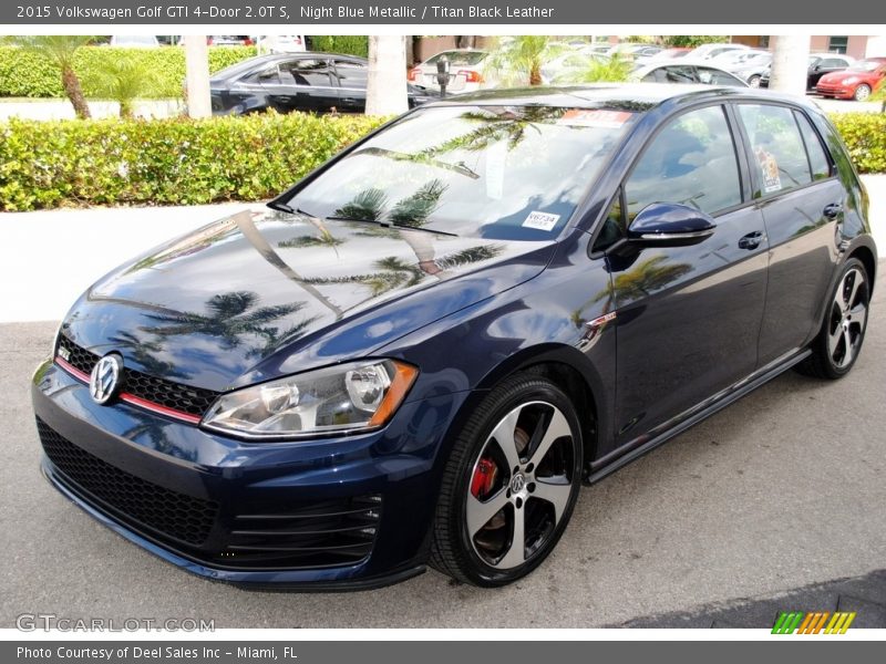 Night Blue Metallic / Titan Black Leather 2015 Volkswagen Golf GTI 4-Door 2.0T S