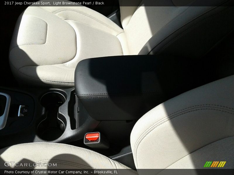 Light Brownstone Pearl / Black 2017 Jeep Cherokee Sport