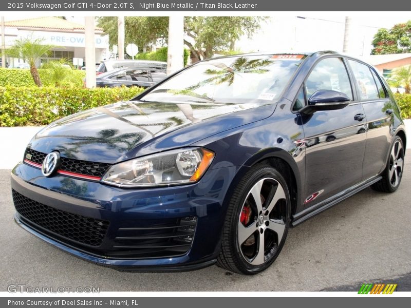 Night Blue Metallic / Titan Black Leather 2015 Volkswagen Golf GTI 4-Door 2.0T S