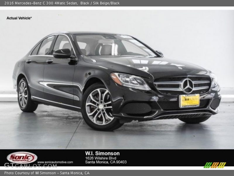 Black / Silk Beige/Black 2016 Mercedes-Benz C 300 4Matic Sedan