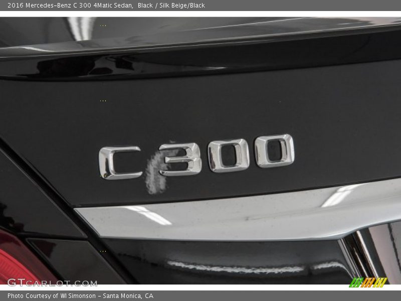 Black / Silk Beige/Black 2016 Mercedes-Benz C 300 4Matic Sedan