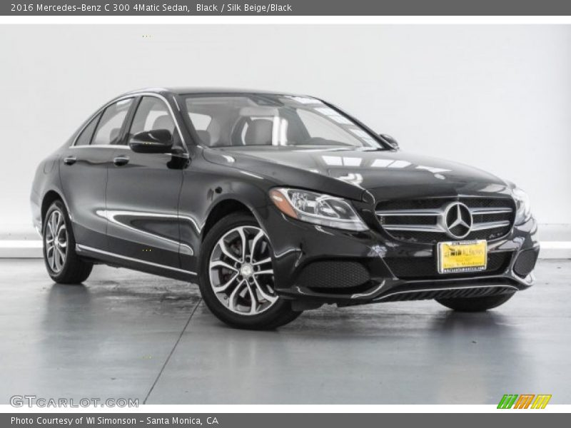 Black / Silk Beige/Black 2016 Mercedes-Benz C 300 4Matic Sedan