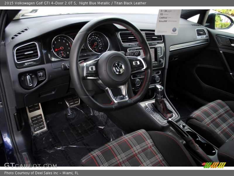 Night Blue Metallic / Titan Black Leather 2015 Volkswagen Golf GTI 4-Door 2.0T S