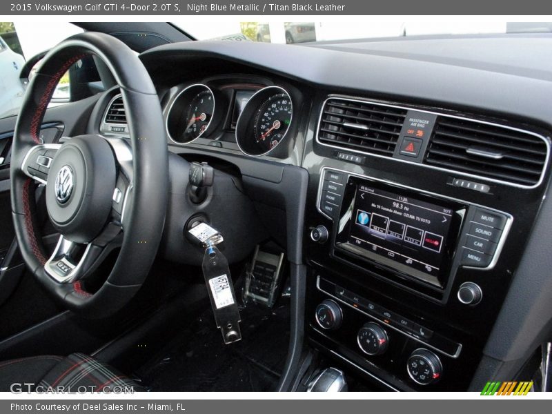 Night Blue Metallic / Titan Black Leather 2015 Volkswagen Golf GTI 4-Door 2.0T S