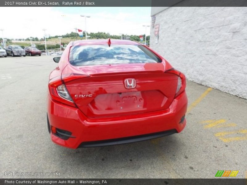 Rallye Red / Black 2017 Honda Civic EX-L Sedan