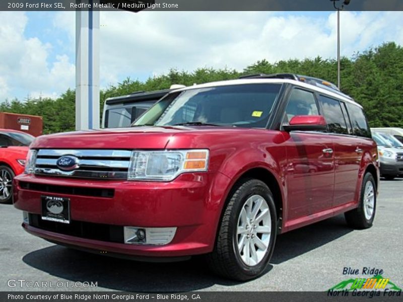 Redfire Metallic / Medium Light Stone 2009 Ford Flex SEL