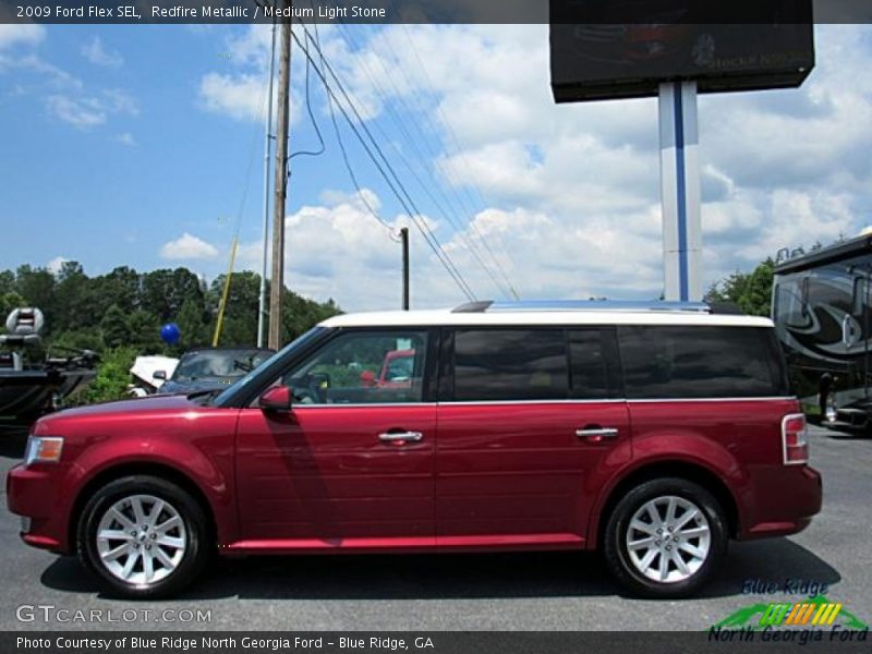 Redfire Metallic / Medium Light Stone 2009 Ford Flex SEL