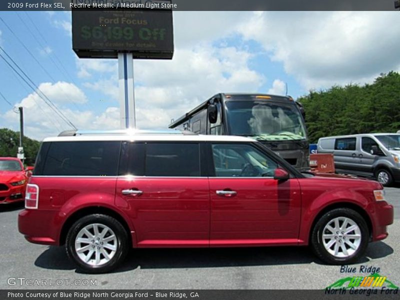 Redfire Metallic / Medium Light Stone 2009 Ford Flex SEL