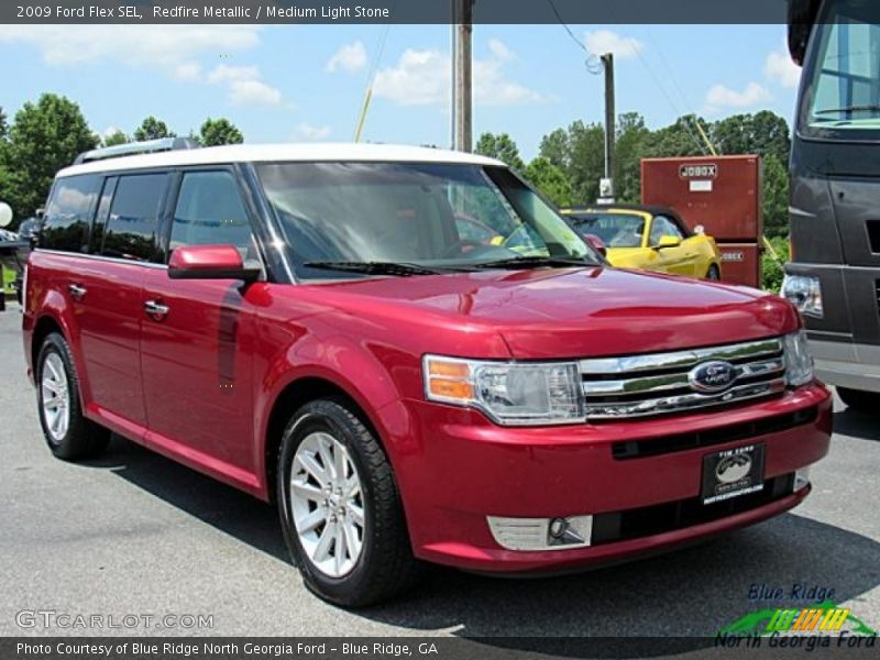Redfire Metallic / Medium Light Stone 2009 Ford Flex SEL