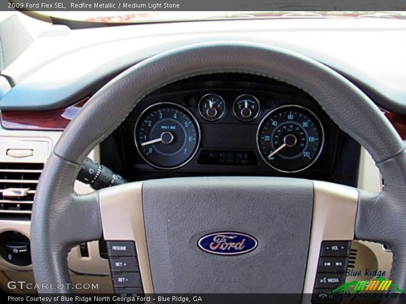 Redfire Metallic / Medium Light Stone 2009 Ford Flex SEL