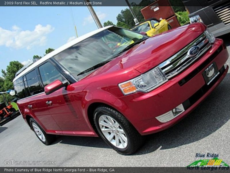 Redfire Metallic / Medium Light Stone 2009 Ford Flex SEL