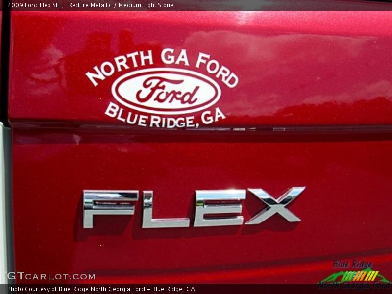 Redfire Metallic / Medium Light Stone 2009 Ford Flex SEL