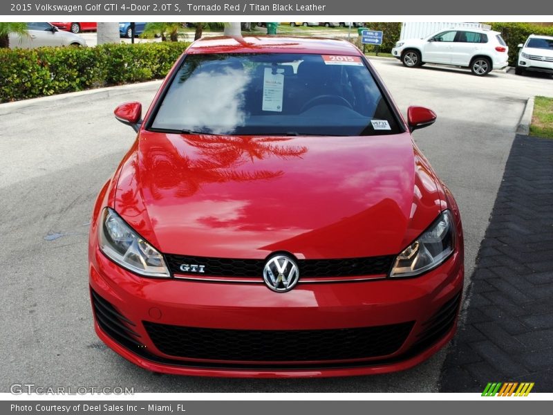 Tornado Red / Titan Black Leather 2015 Volkswagen Golf GTI 4-Door 2.0T S