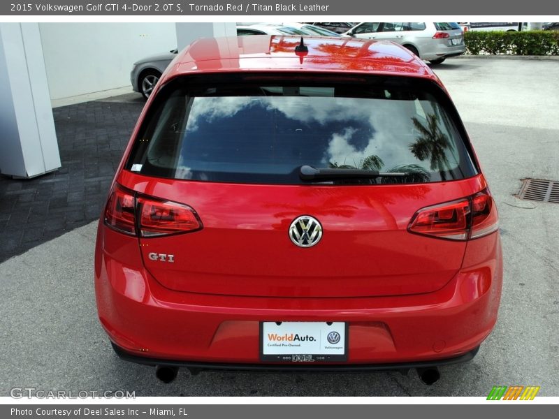 Tornado Red / Titan Black Leather 2015 Volkswagen Golf GTI 4-Door 2.0T S