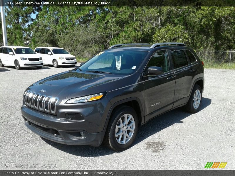 Granite Crystal Metallic / Black 2017 Jeep Cherokee Latitude