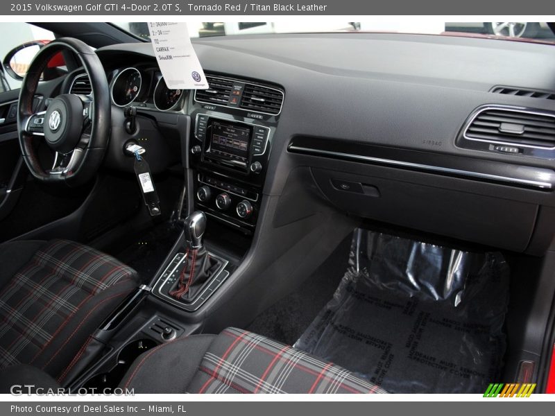 Tornado Red / Titan Black Leather 2015 Volkswagen Golf GTI 4-Door 2.0T S
