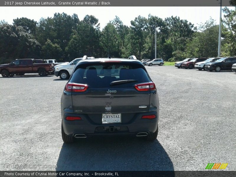 Granite Crystal Metallic / Black 2017 Jeep Cherokee Latitude