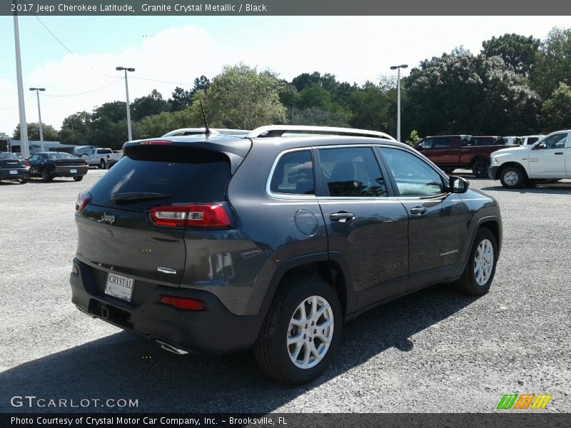 Granite Crystal Metallic / Black 2017 Jeep Cherokee Latitude